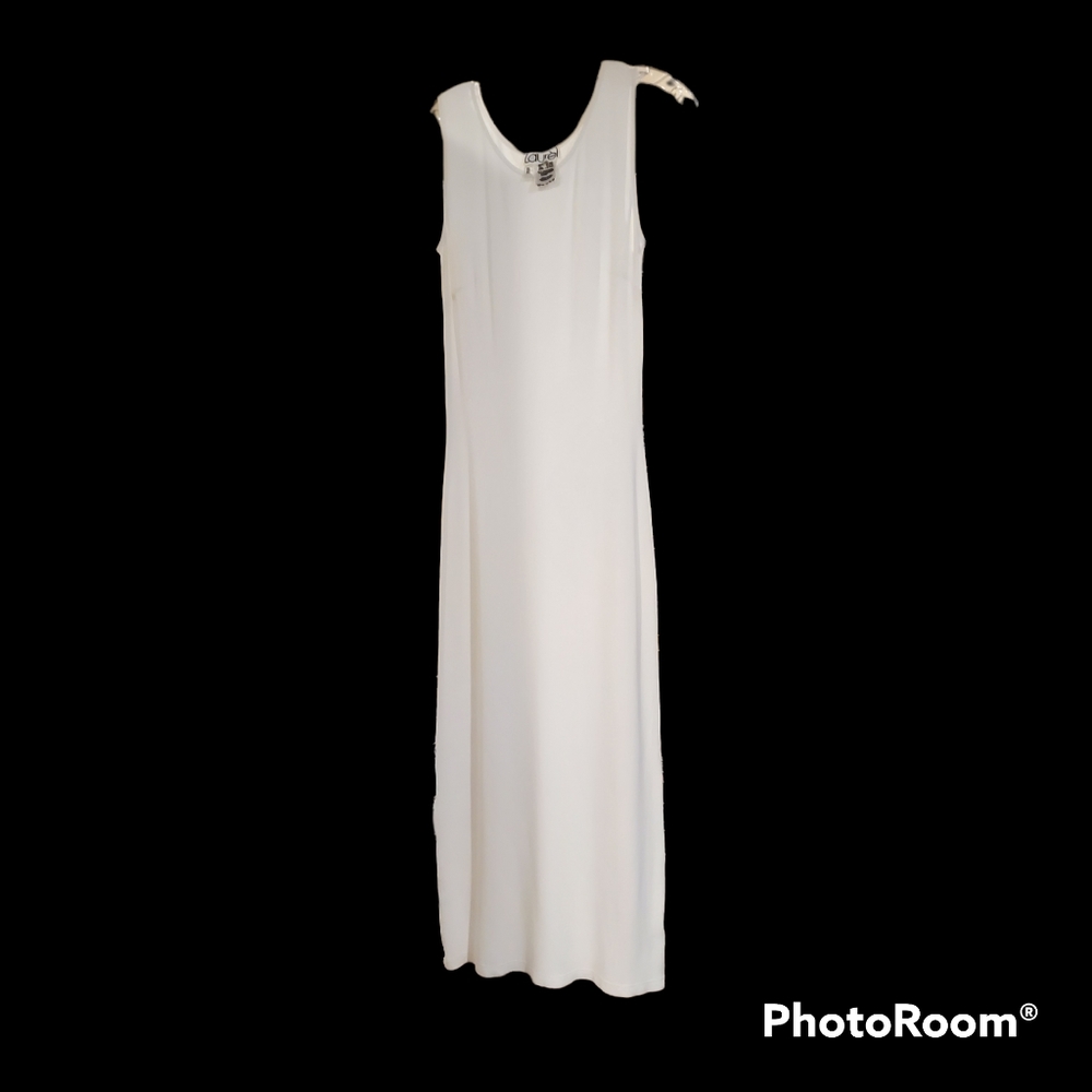 Laurel by Escada White Knit Swim Cover Up / Dress, Sz 40 / US 10